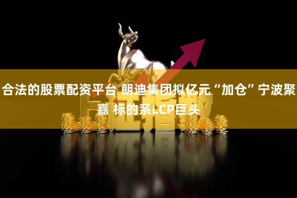 合法的股票配资平台 朗迪集团拟亿元“加仓”宁波聚嘉 标的系LCP巨头
