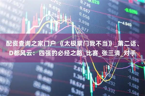配资查询之家门户 《太极掌门我不当》_第二话、D都风云：四强的必经之路_比赛_张三清_对手