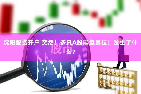 沈阳配资开户 突然！多只A股尾盘暴拉！发生了什么？